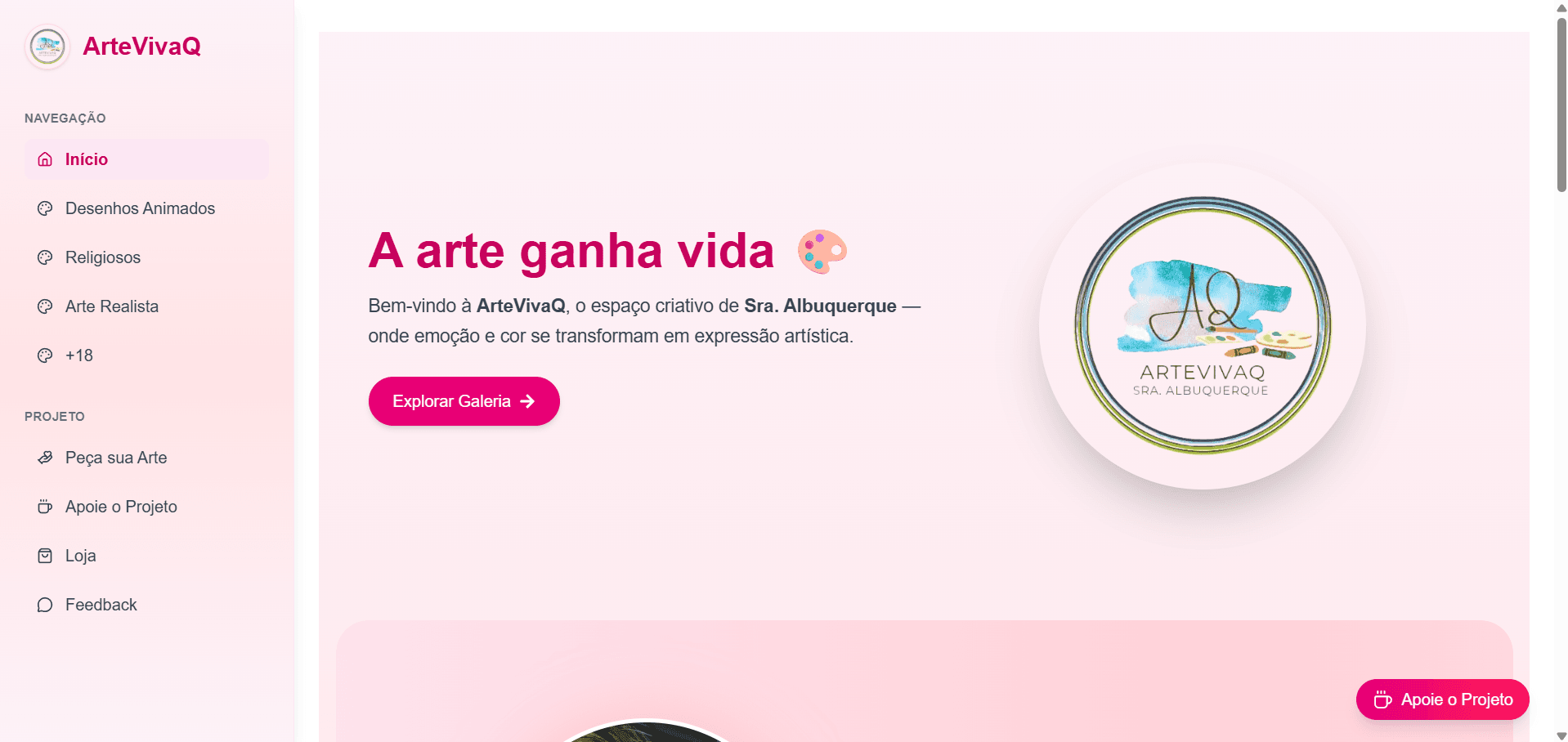 Imagem do projeto Arte Viva Q